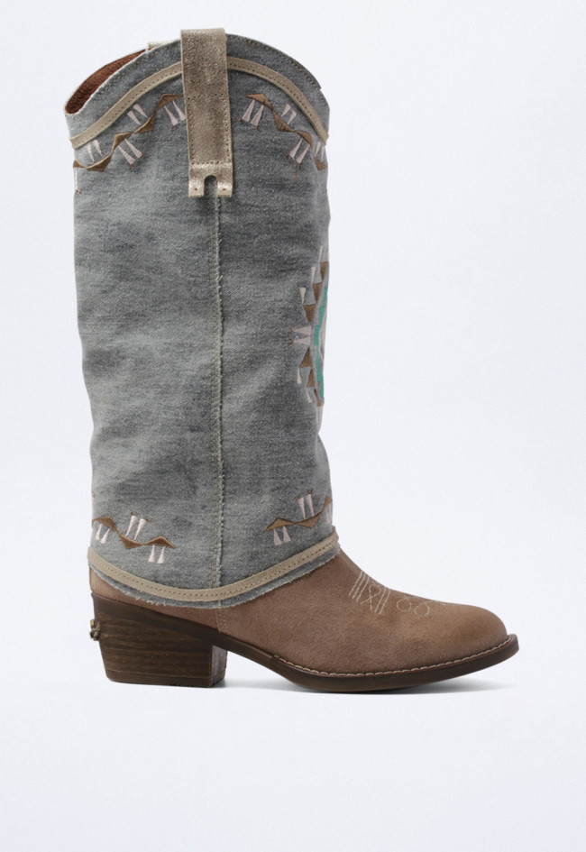 Bota cowboy de mujer jeans Nemonic 2378