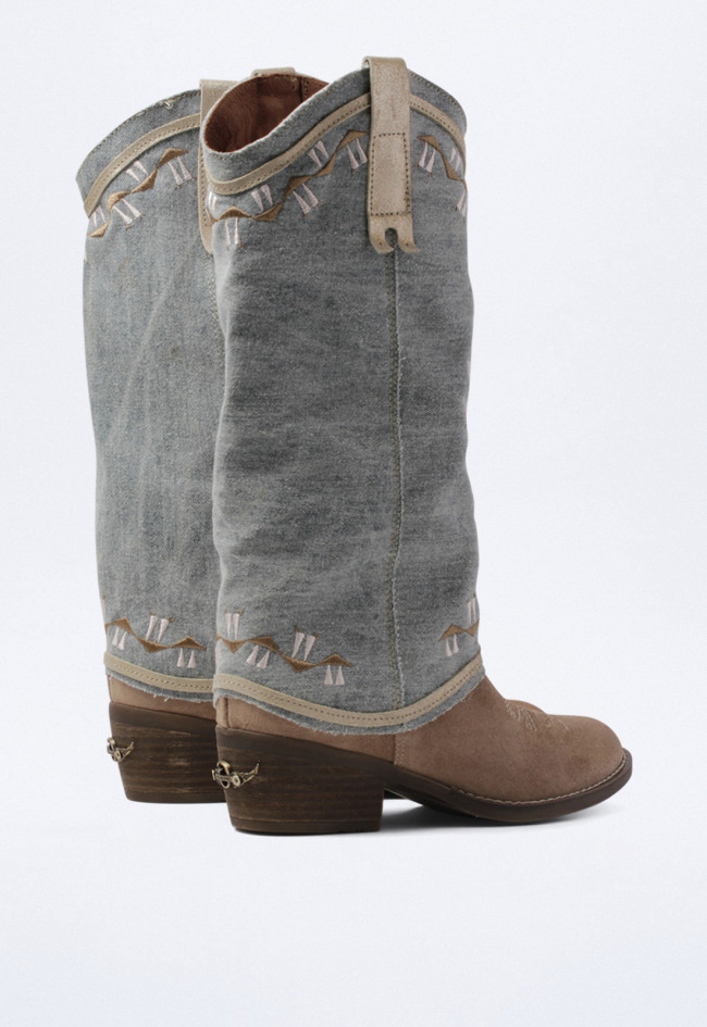 Bota cowboy de mujer jeans Nemonic 2378