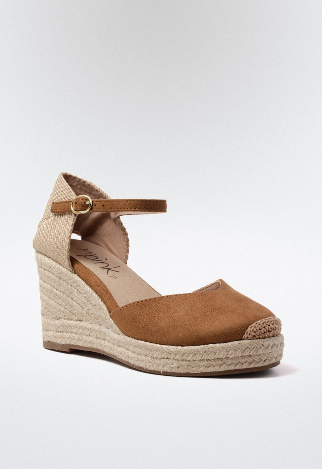 Alpargata esparto de mujer camel Why Pink? m4301