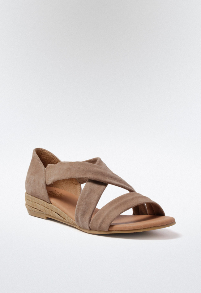 Sandalia de mujer taupe VAS 317