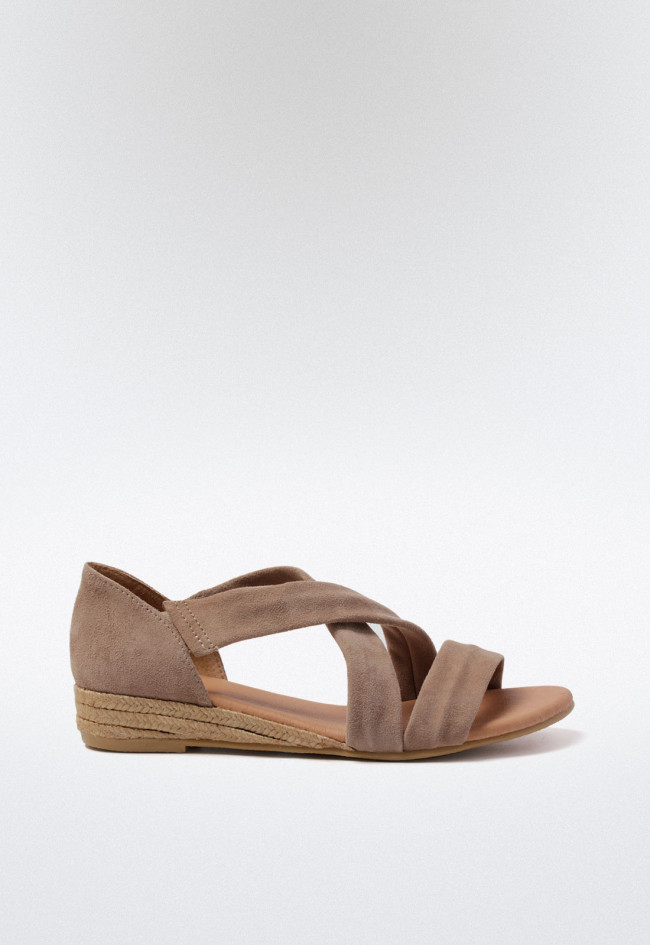 Sandalia de mujer taupe VAS 317