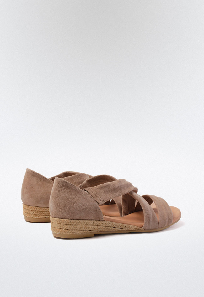 Sandalia de mujer taupe VAS 317