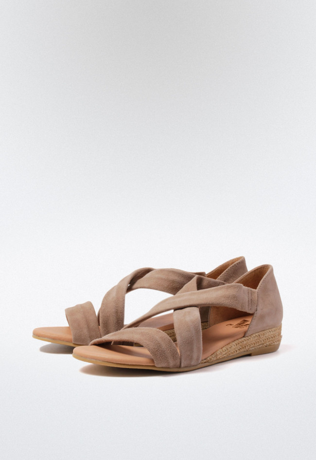 Sandalia de mujer taupe VAS 317