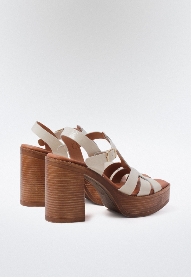 Sandalia de mujer beige VAS gotica up 06