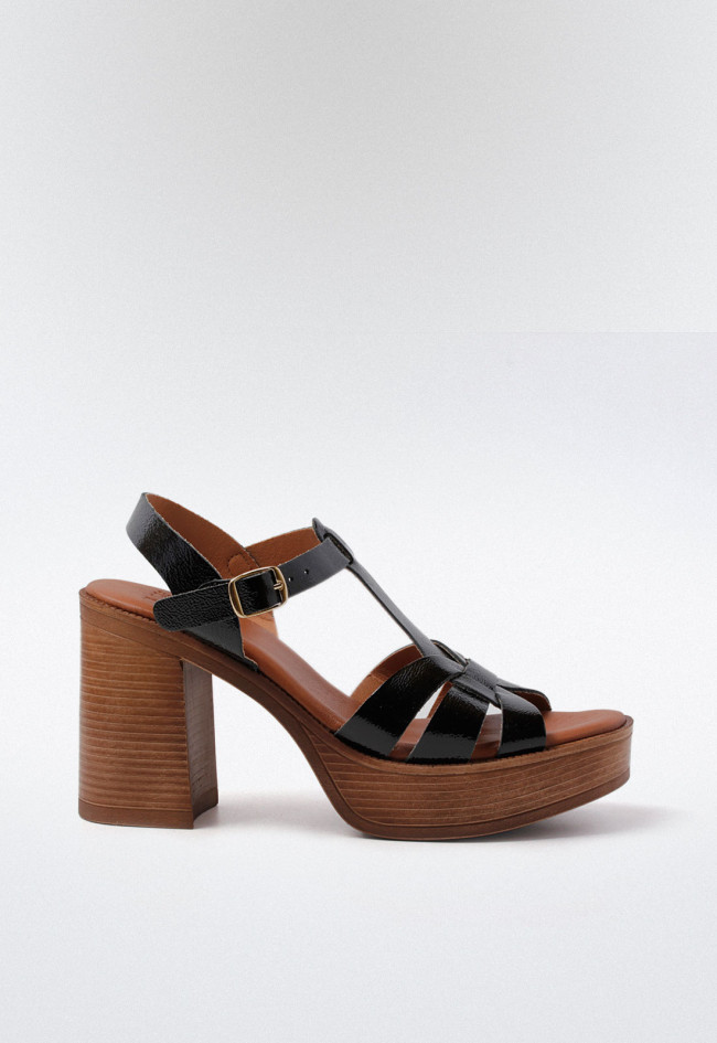 Sandalia de mujer negro VAS gotica up 06