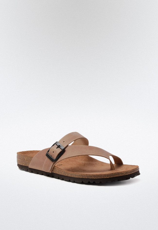 Sandalia de mujer beige VAS 7119