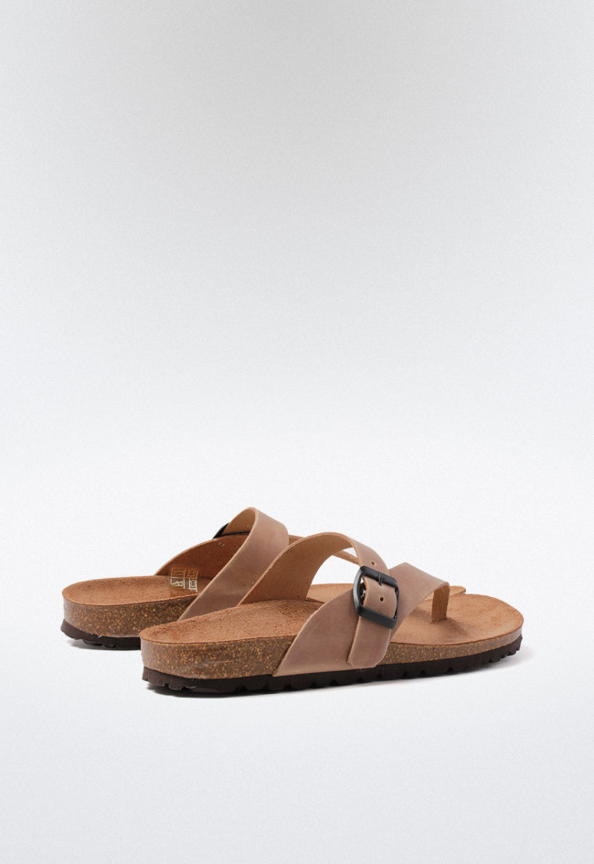 Sandalia de mujer beige VAS 7119