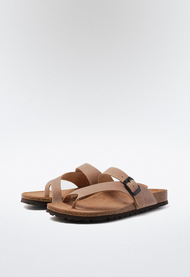 Sandalia de mujer beige VAS 7119