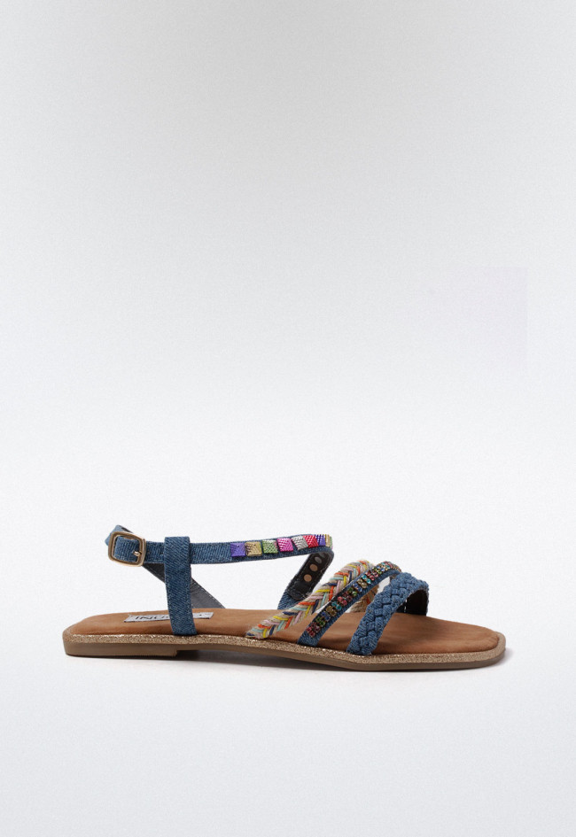 Sandalia abalorios de mujer jeans VAS 966041