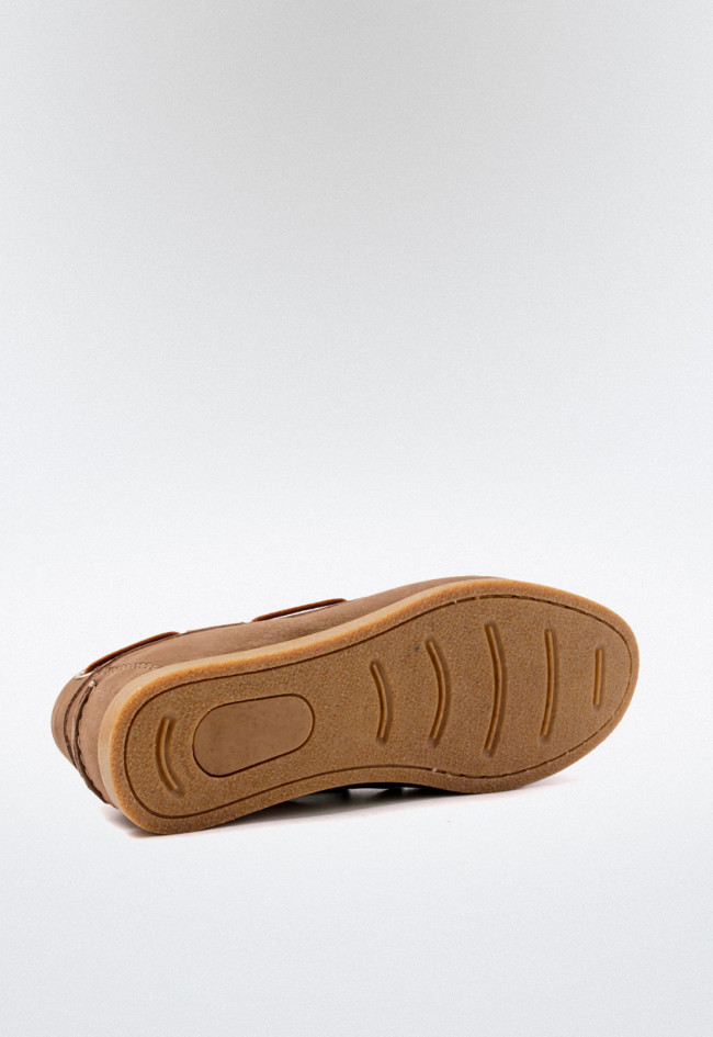 Zapato náutico de hombre taupe Benson 84386