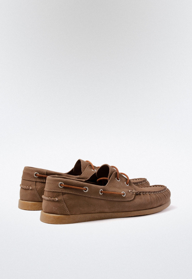 Zapato náutico de hombre taupe Benson 84386