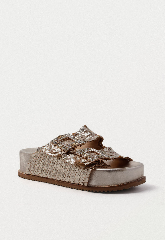 Sandalia hebillas brillo de mujer oro Glo 24 e 212 mary