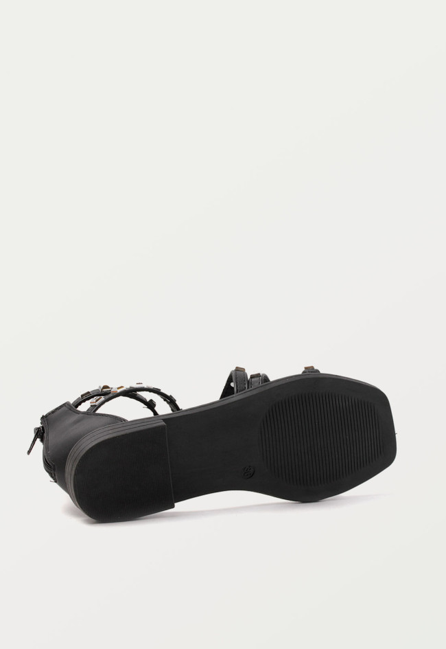 Sandalia con tachas de mujer negro Why Pink? 60-2069