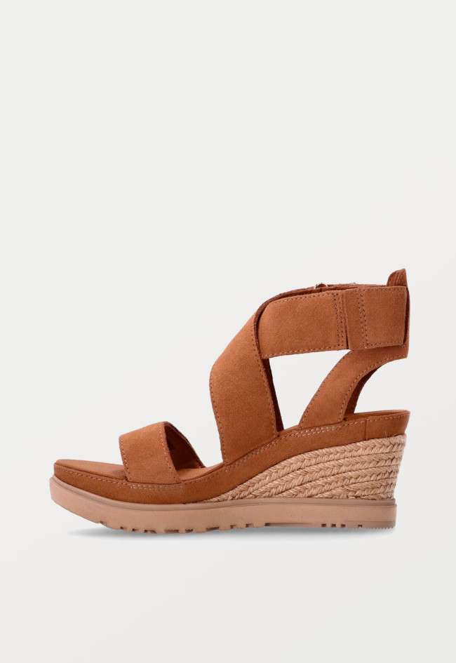 Sandalia cuña esparto de mujer cuero UGG w ileana ankle