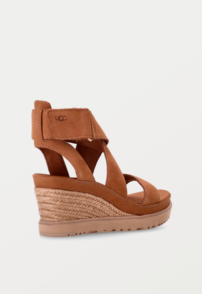 Sandalia cuña esparto de mujer cuero UGG w ileana ankle