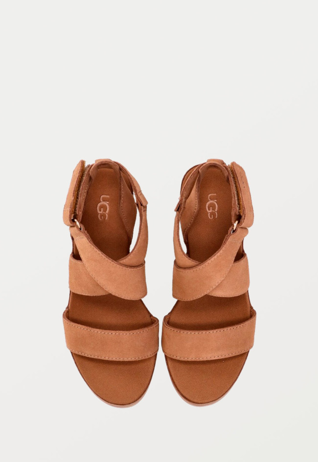 Sandalia cuña esparto de mujer cuero UGG w ileana ankle