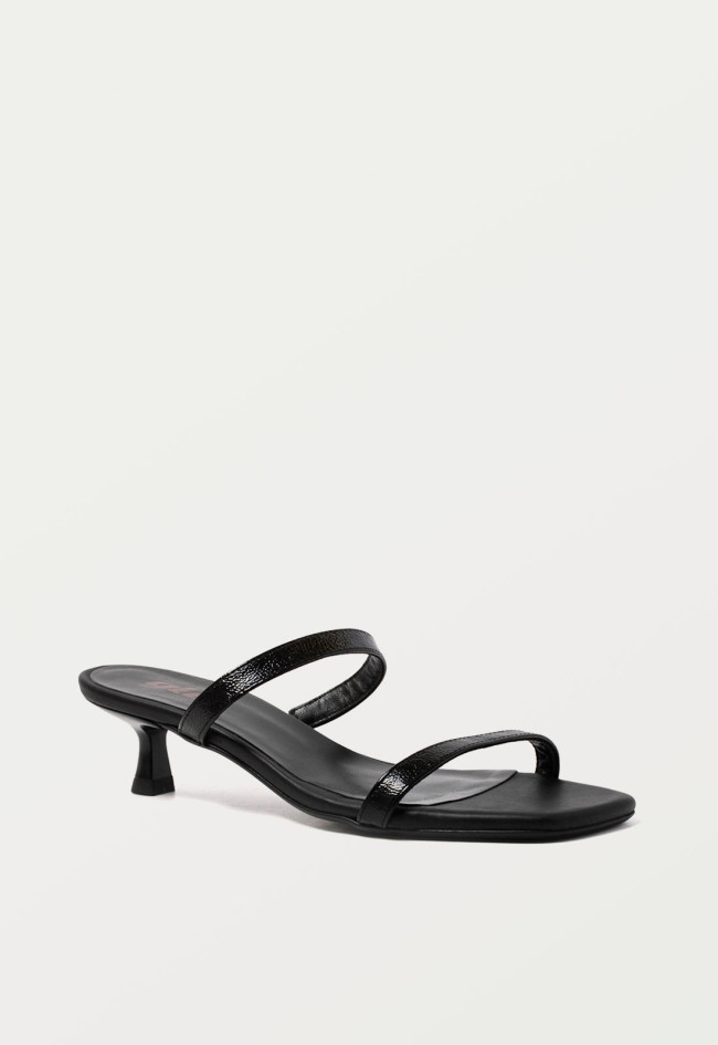 Sandalia tacón de mujer negro VAS 190