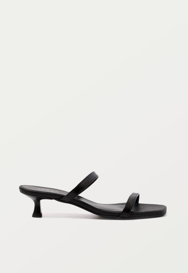 Sandalia tacón de mujer negro VAS 190