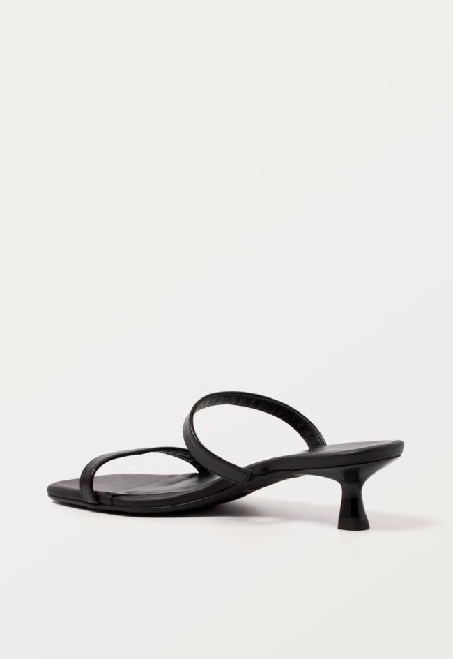 Sandalia tacón de mujer negro VAS 190