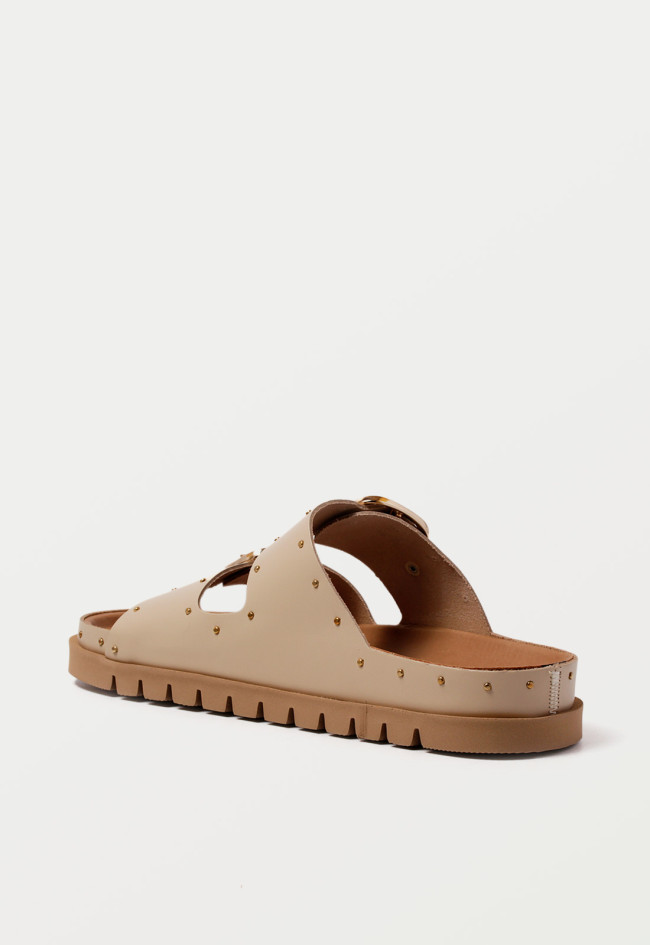 Sandalia hebillas de mujer crema TakeMe teu 2401