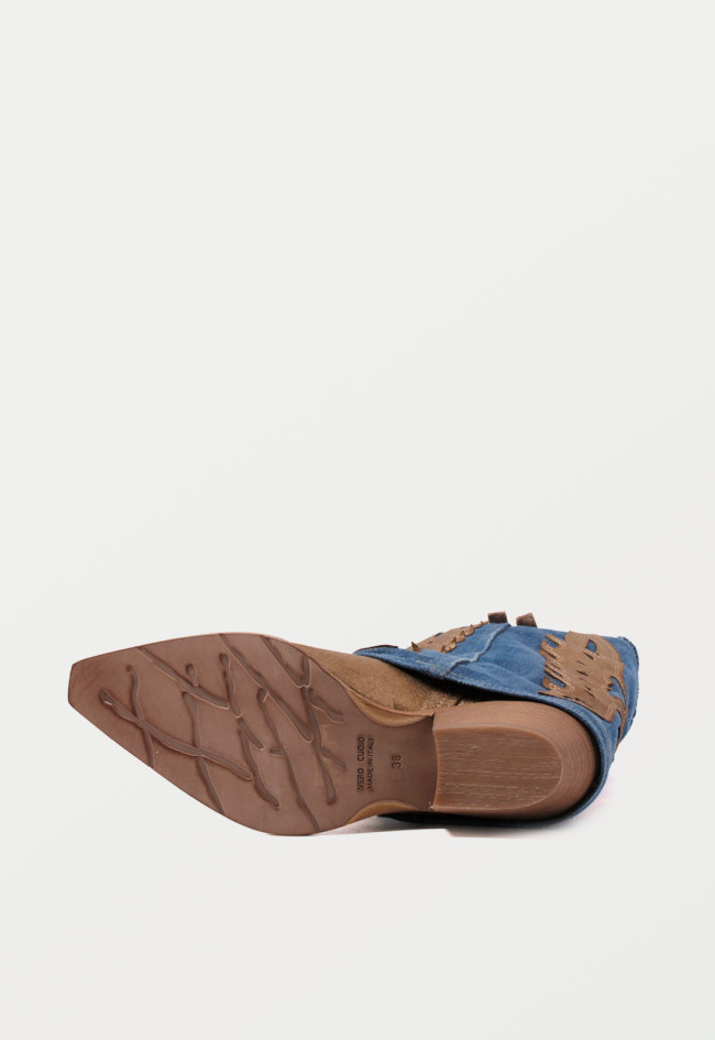 Bota cowboy de mujer azul Metisse dx679