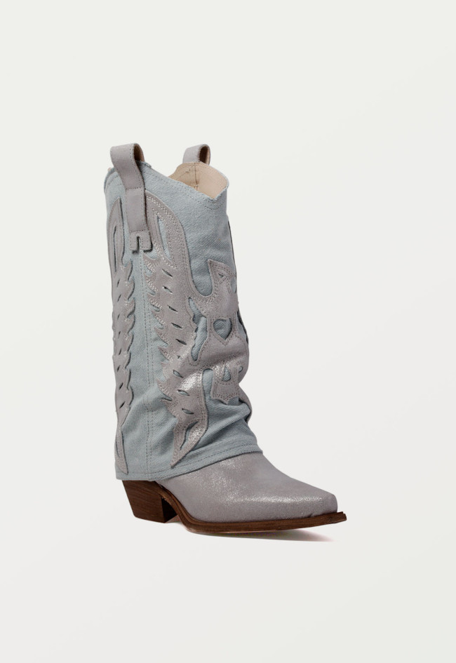 Bota cowboy de mujer oro Metisse tb679