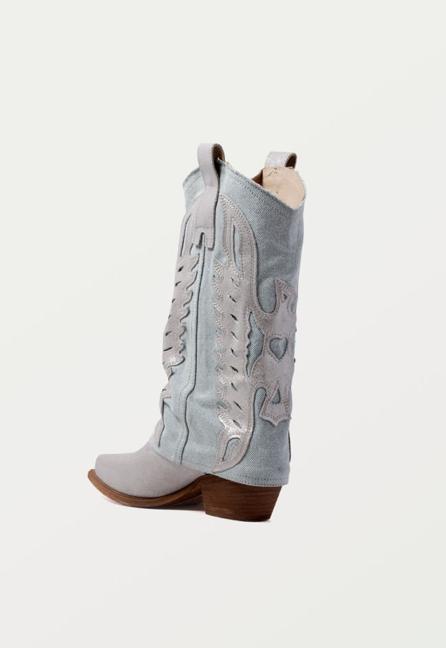 Bota cowboy de mujer oro Metisse tb679