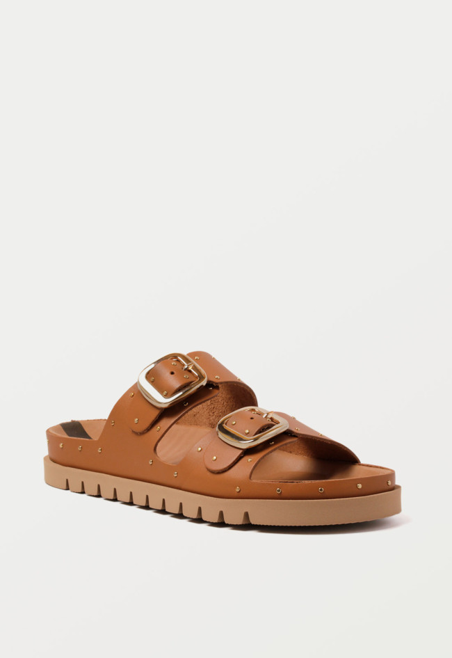 Sandalia bio hebillas de mujer cuero TakeMe teu 2401
