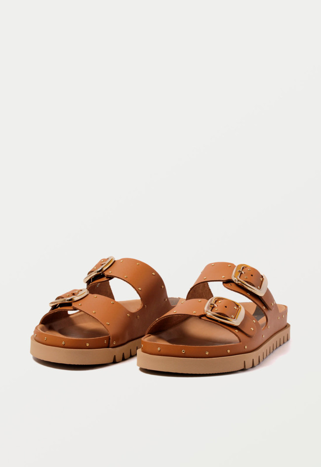 Sandalia bio hebillas de mujer cuero TakeMe teu 2401