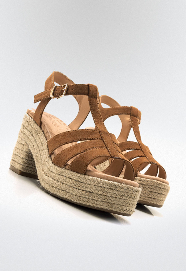 Sandalias esparto Mujer MUSTANG COURTNEY marron