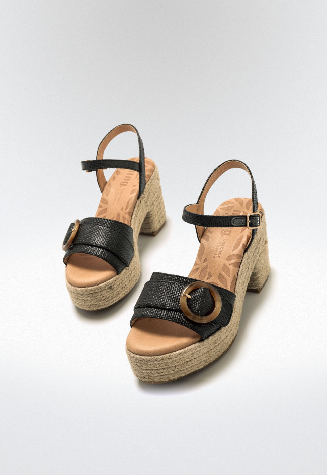 Sandalias esparto Mujer MUSTANG COURTNEY negro