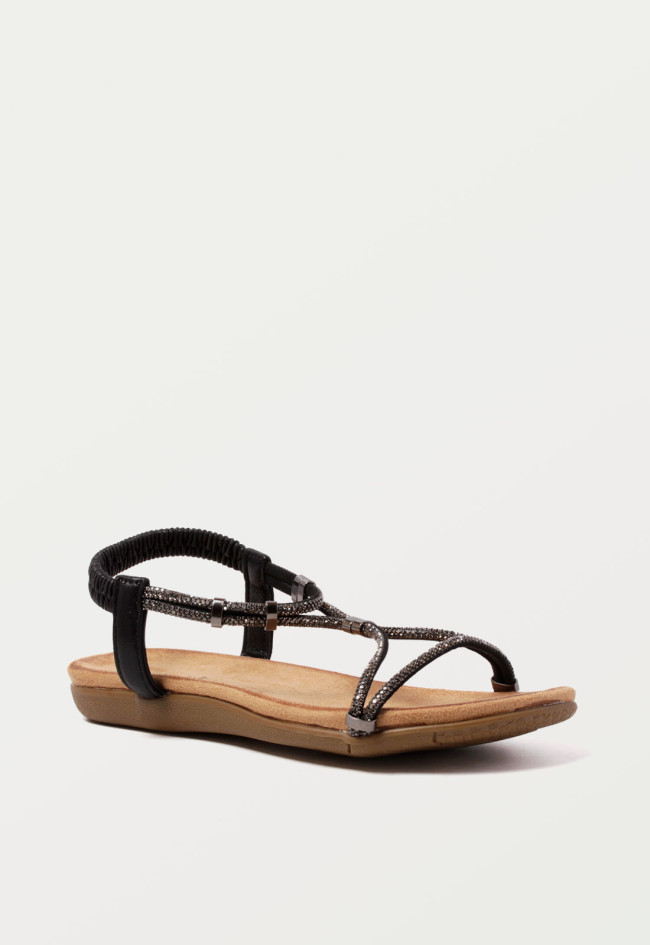 Sandalia de mujer negro VAS 60-1155