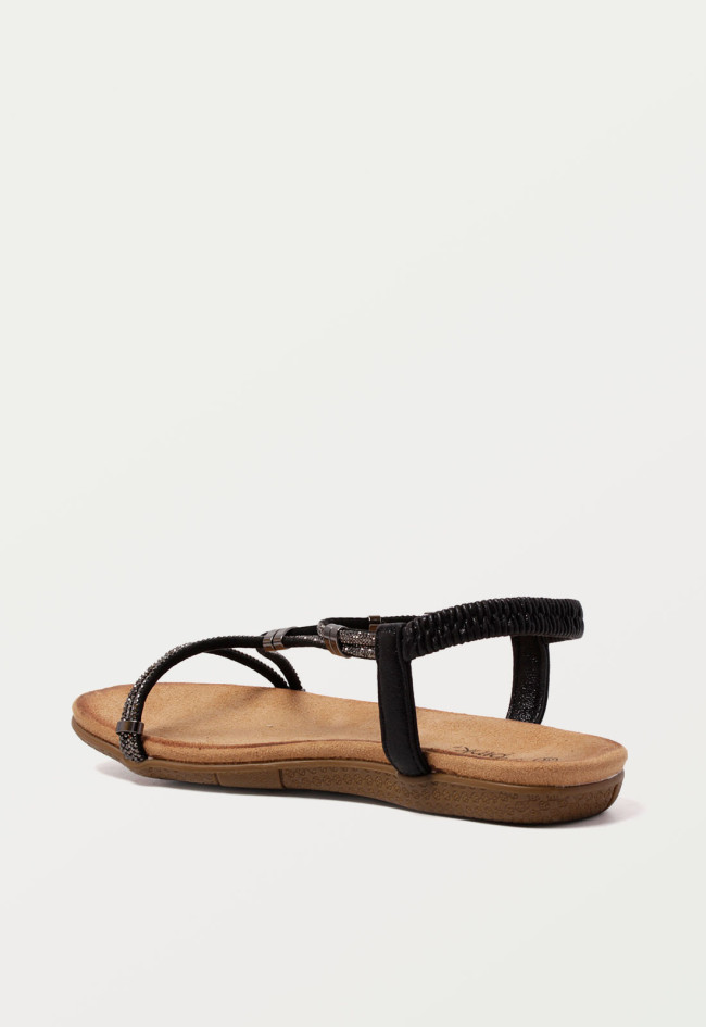 Sandalia de mujer negro VAS 60-1155