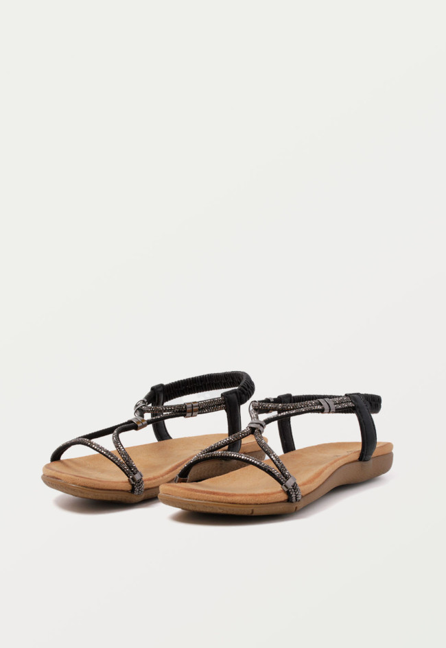Sandalia de mujer negro VAS 60-1155