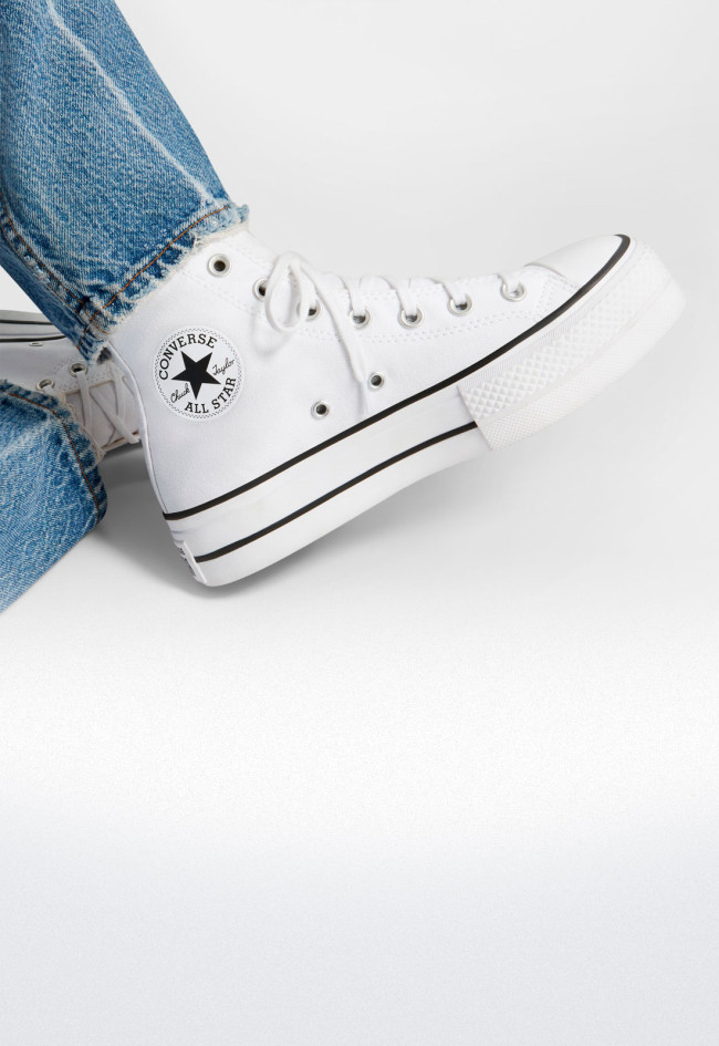 Deportivo de mujer blanco Converse chuck taylor all star platform