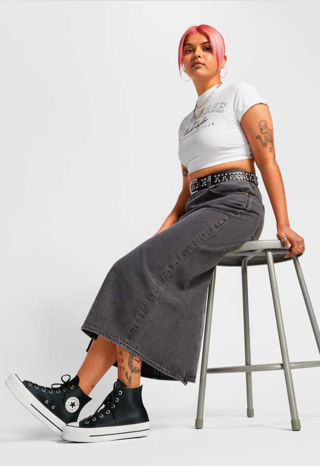 Deportivo de mujer negro Converse chuck taylor all star leather platform