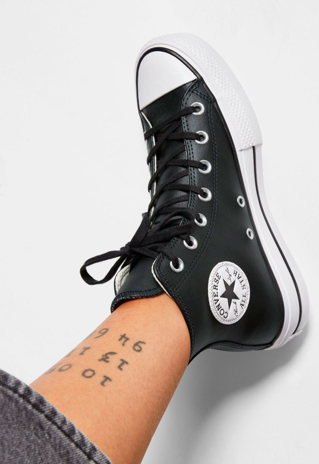 Deportivo de mujer negro Converse chuck taylor all star leather platform