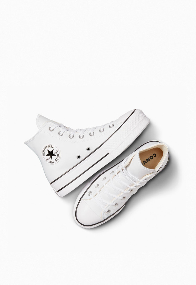 Deportivo de mujer blanco Converse chuck taylor all star leather platform