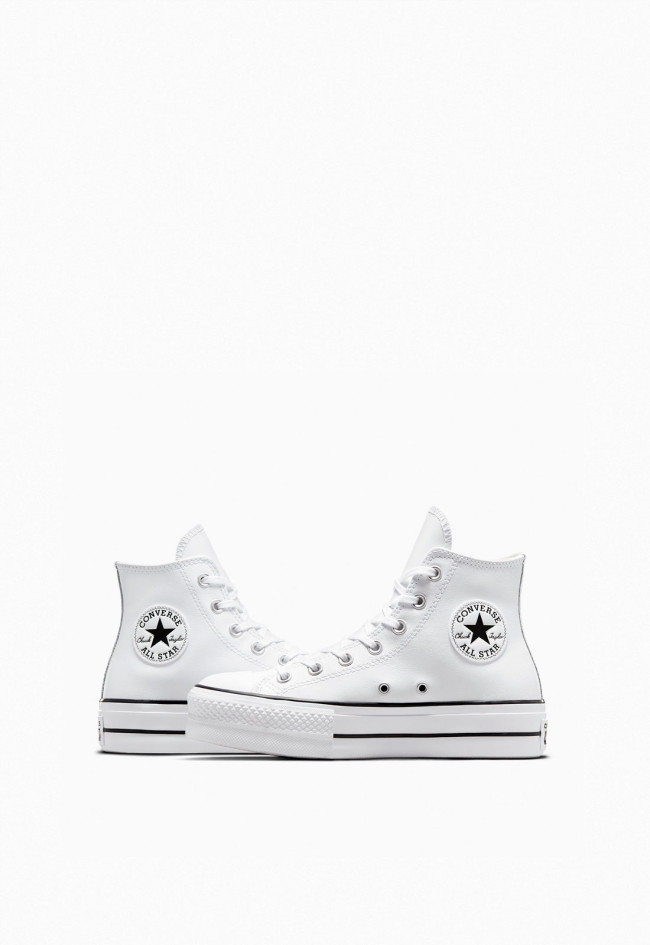 Deportivo de mujer blanco Converse chuck taylor all star leather platform