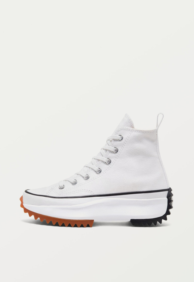 Deportivo de mujer blanco Converse run star hike canvas platform - white/black/gum