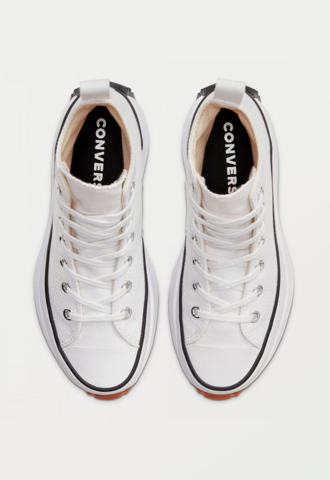 Deportivo de mujer blanco Converse run star hike canvas platform - white/black/gum