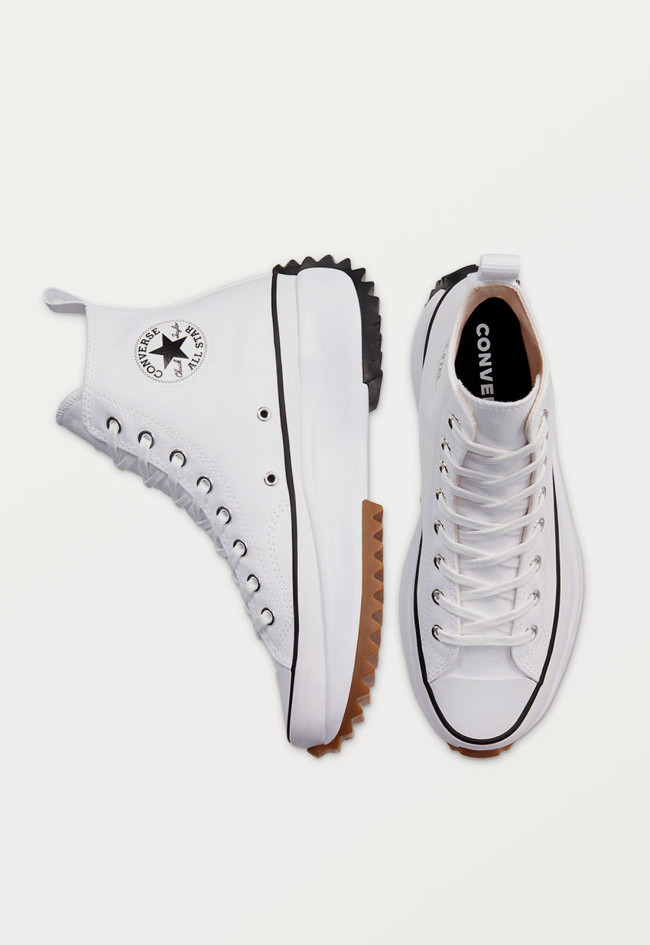 Deportivo de mujer blanco Converse run star hike canvas platform - white/black/gum