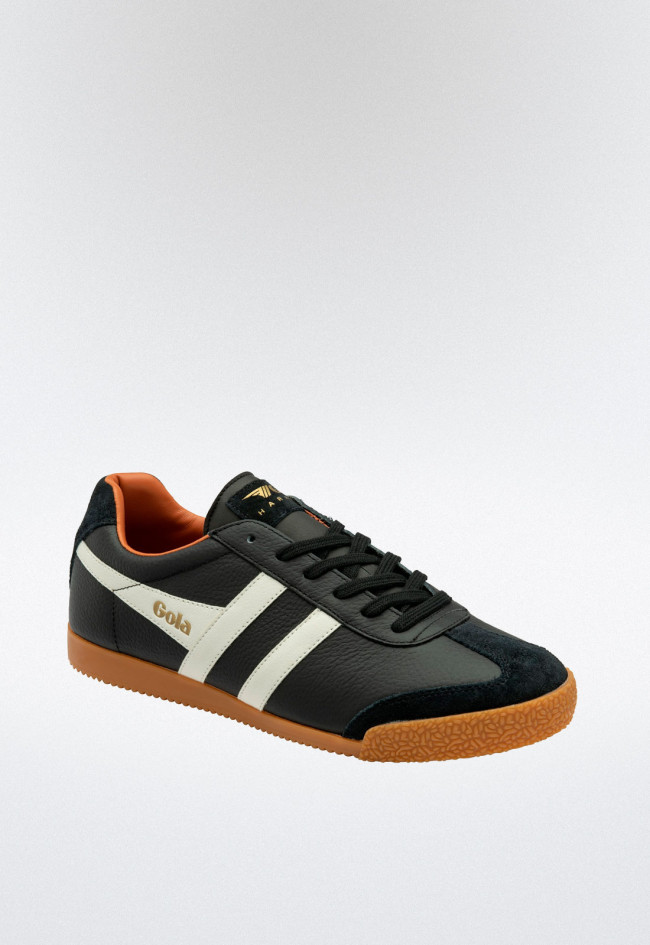 Deportivo de hombre negro Gola harrier leather