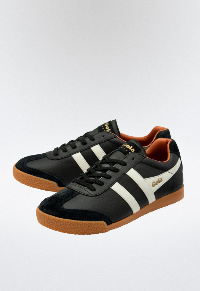 Deportivo de hombre negro Gola harrier leather