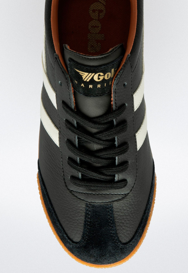 Deportivo de hombre negro Gola harrier leather