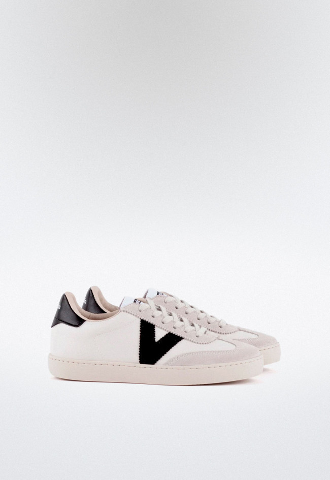 Zapatillas en efecto piel y serraje con corte ciclista negro – sostenibles y fabricadas en España | VICTORIA Berlín 1126184