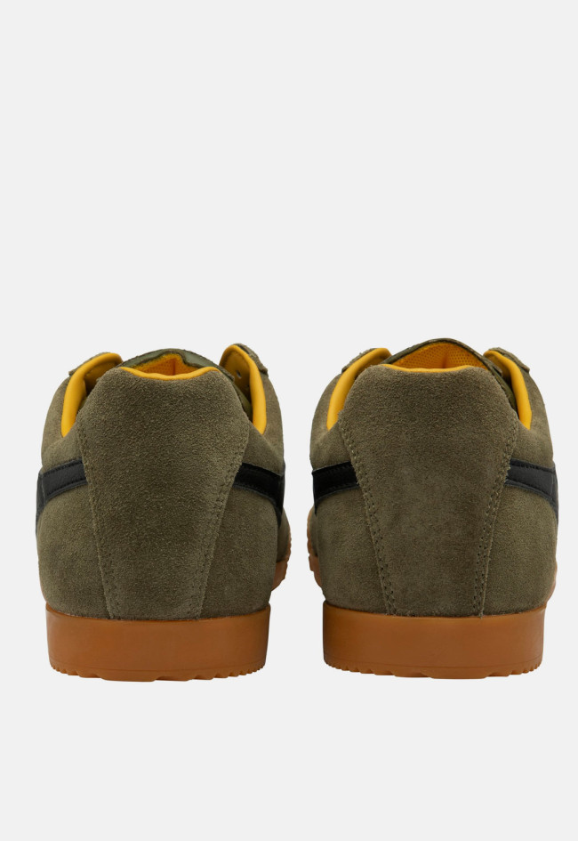 Deportivo de hombre kaki Gola harrier suede