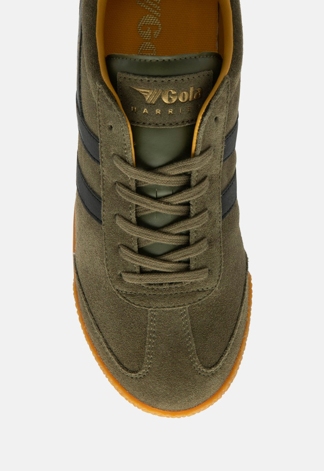 Deportivo de hombre kaki Gola harrier suede