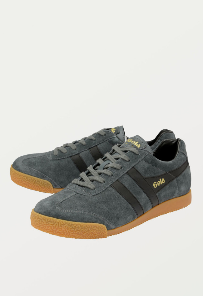 Deportivo de hombre gris Gola harrier suede