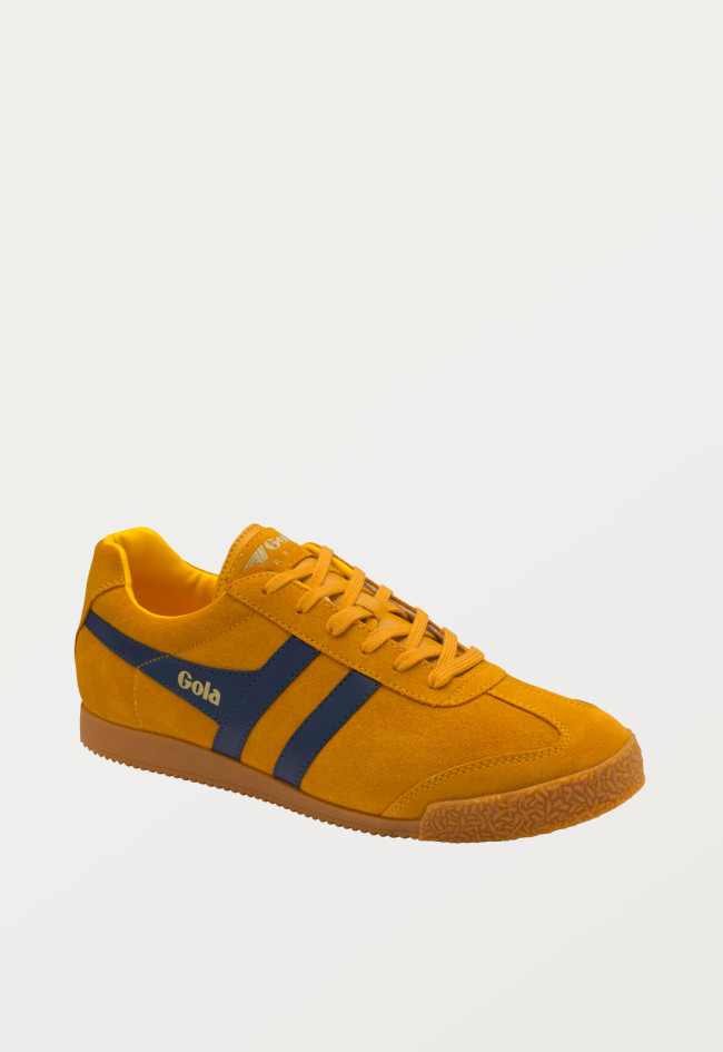 Deportivo de hombre amarillo Gola harrier suede